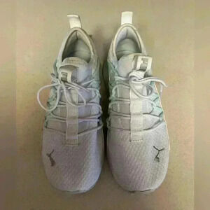 Womens Puma Soft Foam Optimal Comfort Shoes Size 8 White and Pastel Green